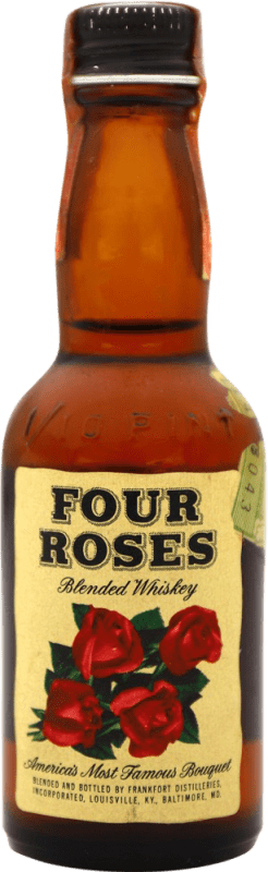 Free Shipping | Whisky Blended Four Roses Collector's Specimen United States Miniature Bottle 5 cl