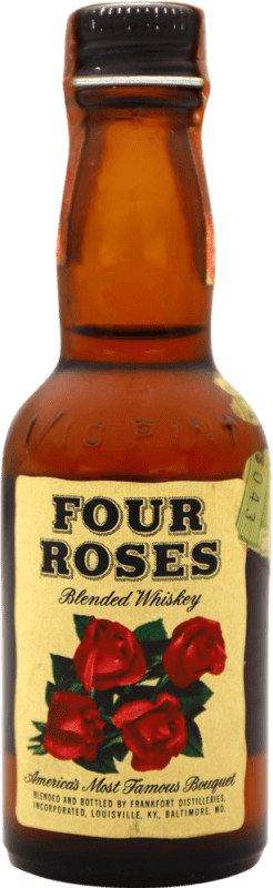 56,95 € | Whisky Blended Four Roses Estados Unidos Botellín Miniatura 5 cl Ejemplar Coleccionista No Apto para Consumo