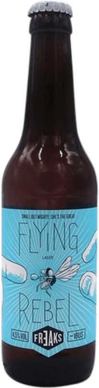 Envío gratis | Cerveza Freaks Flying Rebel Lager España Botellín Tercio 33 cl