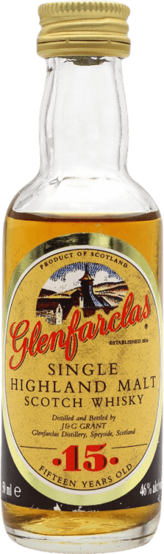 26,95 € Free Shipping | Whisky Single Malt Glenfarclas Collector's Specimen 15 Years Miniature Bottle 5 cl