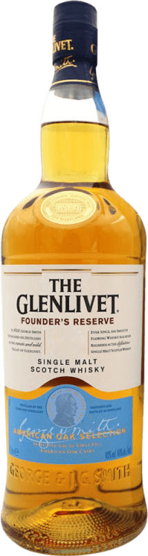 Free Shipping | Whisky Single Malt Glenlivet 1824 Founder's Reserve United Kingdom 1 L