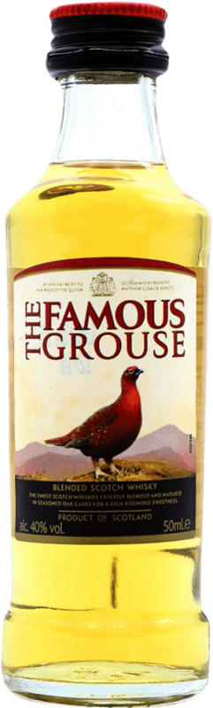 4,95 € 送料無料 | ウイスキーブレンド Glenturret The Famous Grouse ミニチュアボトル 5 cl