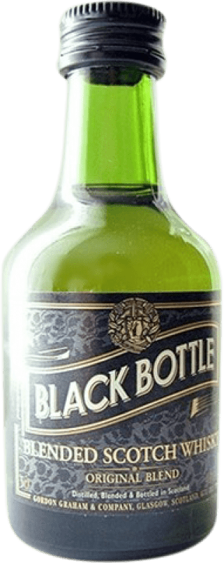 Envoi gratuit | Whisky Blend Gordon Grahams Black Bottle Royaume-Uni Mini-Bouteille 5 cl