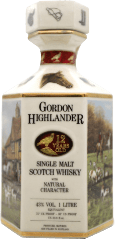 Free Shipping | Whisky Single Malt Gordon Highlander United Kingdom 12 Years 1 L