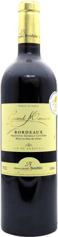 Free Shipping | Red wine Grand Moment A.O.C. Bordeaux France 75 cl