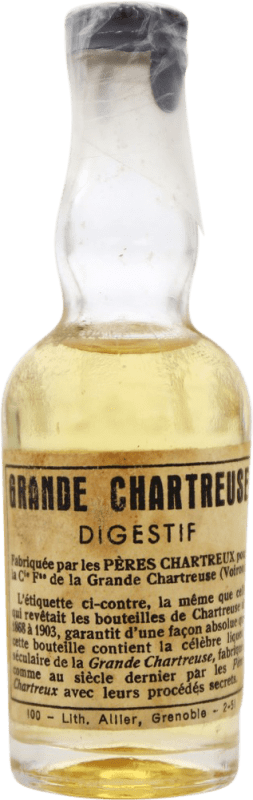 Envio grátis | Licores Chartreuse Grande Espécime de Colecionador França Garrafa Miniatura 5 cl