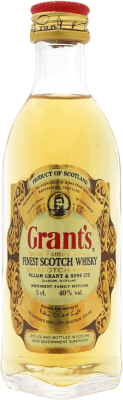 Free Shipping | Whisky Blended Grant & Sons Grant's United Kingdom Miniature Bottle 5 cl