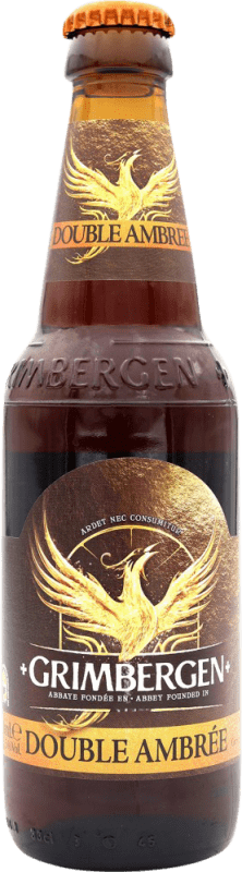 Kostenloser Versand | Bier Grimbergen Double Belgien Drittel-Liter-Flasche 33 cl