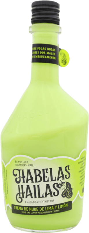 Spedizione Gratuita | Crema di Liquore Habelas Hailas Nube de Lima y Limón Spagna 70 cl