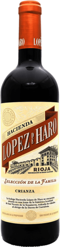 11,95 € Kostenloser Versand | Rotwein Hacienda López de Haro Familienauswahl Crianza — Kurze Fassreifung D.O.Ca. Rioja
