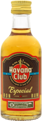 3,95 € Envio grátis | Rum Havana Club Especial Garrafinha Miniatura 5 cl Rum Havana Club Especial 5 cl