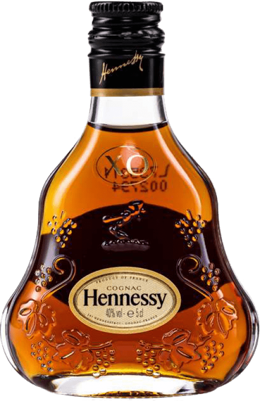 Kostenloser Versand | Cognac Hennessy XO A.O.C. Cognac Frankreich Miniaturflasche 5 cl