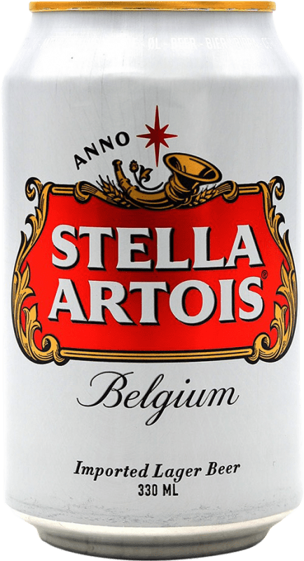 Envoi gratuit | Bière Interbrew Stella Artois Belgique Boîte 33 cl