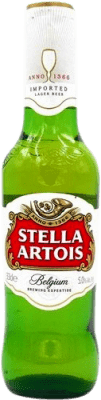 Kostenloser Versand | Bier Interbrew Stella Artois Belgien Drittel-Liter-Flasche 33 cl