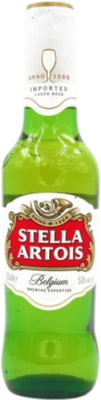 Kostenloser Versand | Bier Interbrew Stella Artois Belgien Drittel-Liter-Flasche 33 cl