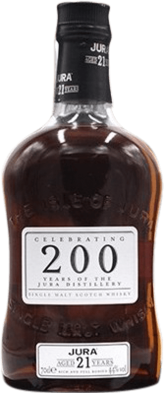 Kostenloser Versand | Whiskey Single Malt Isle of Jura 200 Aniversario Großbritannien 21 Jahre 70 cl