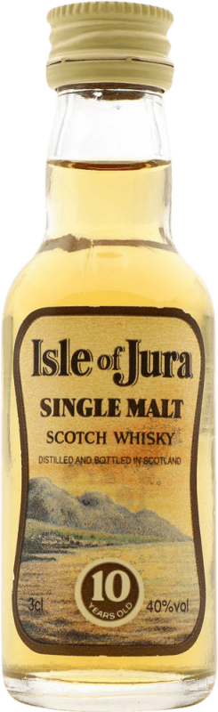 Free Shipping | Whisky Single Malt Isle of Jura Collector's Specimen United Kingdom 10 Years Miniature Bottle 4 cl