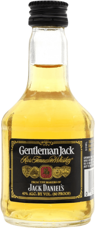 Free Shipping | Whisky Bourbon Jack Daniel's Gentleman Jack 3rd Generation Collector's Specimen United States Miniature Bottle 5 cl