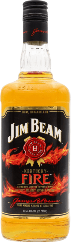 Kostenloser Versand | Bourbon Whisky Jim Beam Fire Vereinigte Staaten 1 L