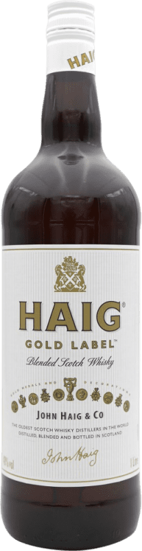 Envoi gratuit | Blended Whisky John Haig & Co Gold Label Espagne 1 L