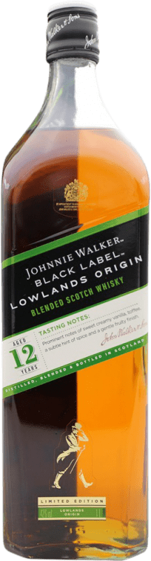 Free Shipping | Whisky Blended Johnnie Walker Black Origin Lowlands United Kingdom 1 L