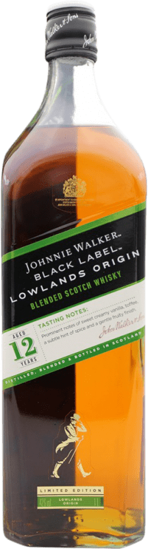 63,95 € | Купажированный виски Johnnie Walker Black Label Origin низменность Объединенное Королевство 12 Лет 1 L