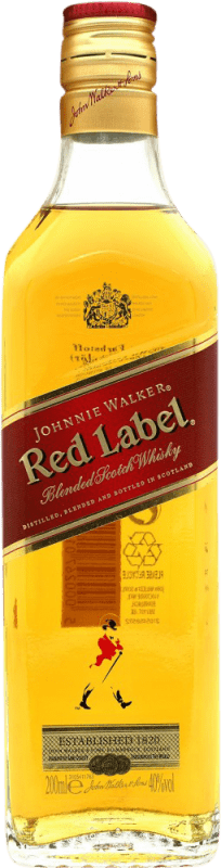 Free Shipping | Whisky Blended Johnnie Walker Red Label United Kingdom Small Bottle 20 cl