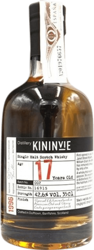 119,95 € Kostenloser Versand | Whiskey Single Malt Kininvie 17 Jahre Drittel-Liter-Flasche 35 cl