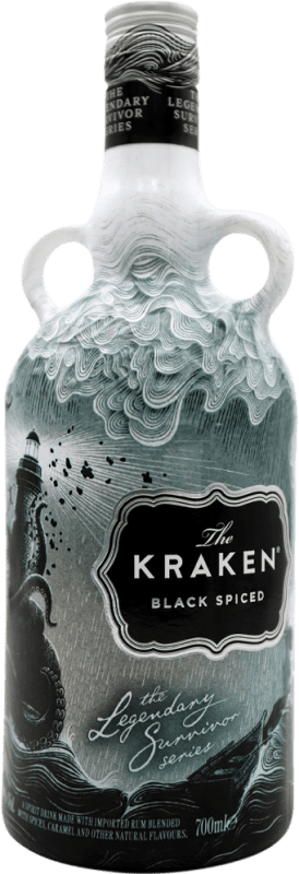 49,95 € | Rum The Kraken Black Spiced Legendary Survivor Series Ceramic Porcelain — Porcellana Ceramica Trinidad e Tobago 70 cl