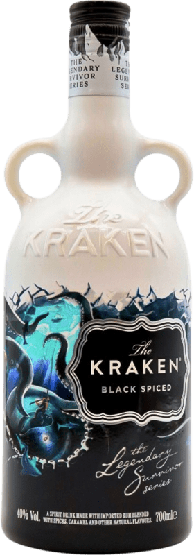 66,95 € Envío gratis | Ron The Kraken Black Spiced Legendary Survivor Series Ceramic Porcelain — Porcelana Cerámica