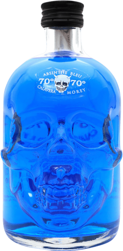 34,95 € 免费送货 | 苦艾酒 Absinthe La Calavera Azul 瓶子 Medium 50 cl