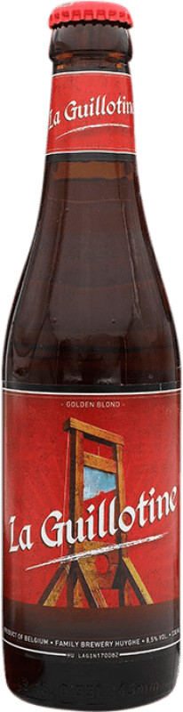 Kostenloser Versand | 4 Einheiten Box Bier La Guillotine Belgien Drittel-Liter-Flasche 33 cl