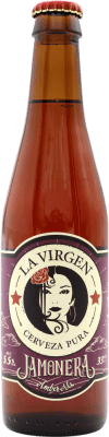 Bier La Virgen. Jamonera Amber Drittelliterflasche 33 cl