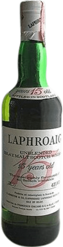 Free Shipping | Whisky Single Malt Laphroaig Unblended Cinzano Collector's Specimen United Kingdom 15 Years 70 cl