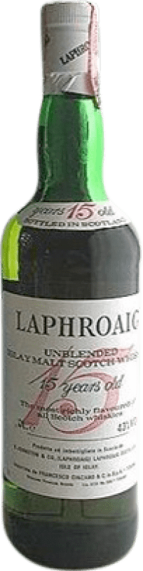 Free Shipping | Whisky Single Malt Laphroaig Unblended Cinzano Collector's Specimen United Kingdom 15 Years 70 cl