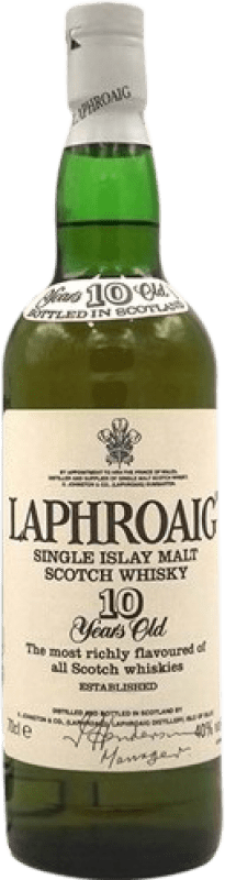 518,95 € Envio grátis | Whisky Single Malt Laphroaig 10 Anos Exemplar de colecionador Não Próprio para Consumo