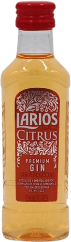 1,95 € Spedizione Gratuita | Gin Larios Citrus Bottiglia Miniatura 5 cl