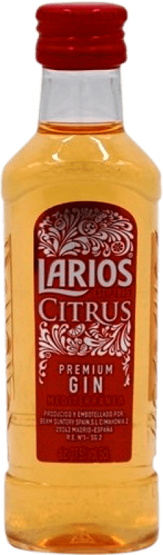 1,95 € Envio grátis | Gin Larios Citrus Garrafa Miniatura 5 cl