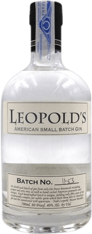 Envio grátis | Gin Leopold's Estados Unidos 70 cl