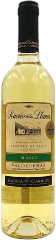 Бесплатная доставка | Белое вино Los Llanos Señorío Blanco D.O. Valdepeñas Испания 75 cl