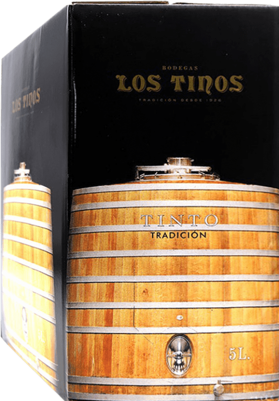 Envío gratis | Vino tinto Los Tinos Tradición Cosechero Joven D.O.Ca. Rioja España Bag in Box 5 L