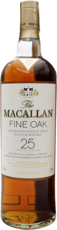 Envío gratis | Whisky Single Malt Macallan Fine Oak Cask — Barrica de Roble Reino Unido 25 Años 70 cl