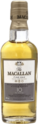 威士忌单一麦芽威士忌 Macallan Fine Oak Triple Cask 10 岁 微型瓶 5 cl