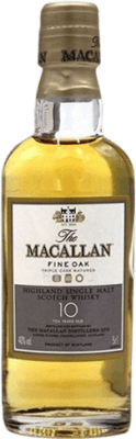 Free Shipping | Single Malt Whisky Macallan Fine Triple Cask, Oak Cask United Kingdom 10 Years Miniature Bottle 5 cl