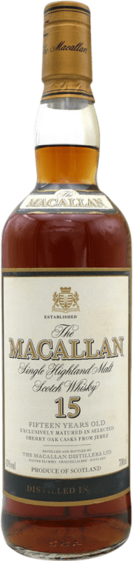 Envoi gratuit | Single Malt Whisky Macallan Sherry Oak Royaume-Uni 15 Ans 70 cl