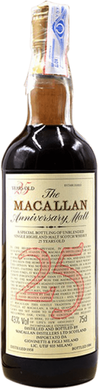 免费送货 | 威士忌单一麦芽威士忌 Macallan The Anniversary Malt 英国 25 岁 70 cl