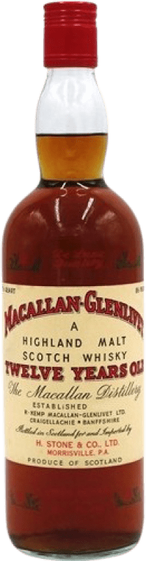 免费送货 | 威士忌单一麦芽威士忌 Glenlivet at Macallan 收藏家标本 英国 12 岁 70 cl