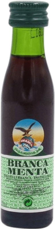 Spedizione Gratuita | Aperitivo Bitter Marie Brizard Aperitivo Branca Menta Esemplare da Collezione Italia Bottiglia Miniatura 2 cl