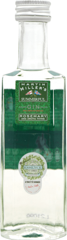 3,95 € Envio grátis | Gin Martin Miller's Summerful Garrafa Miniatura 5 cl