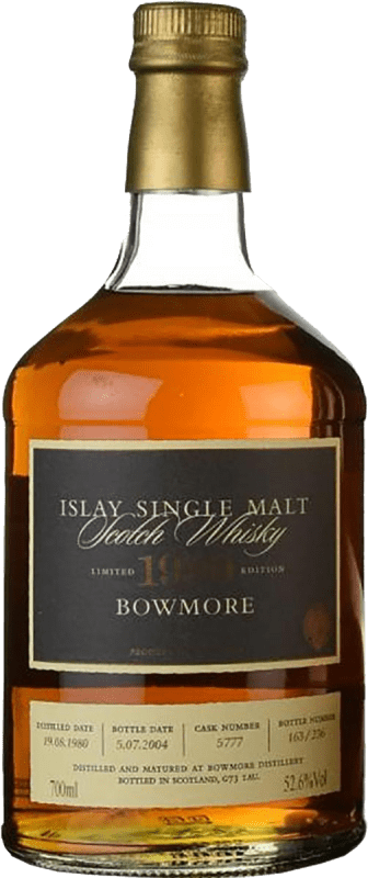 Envoi gratuit | Single Malt Whisky Morrison's Bowmore Spécimen de Collection Ecosse Royaume-Uni 70 cl